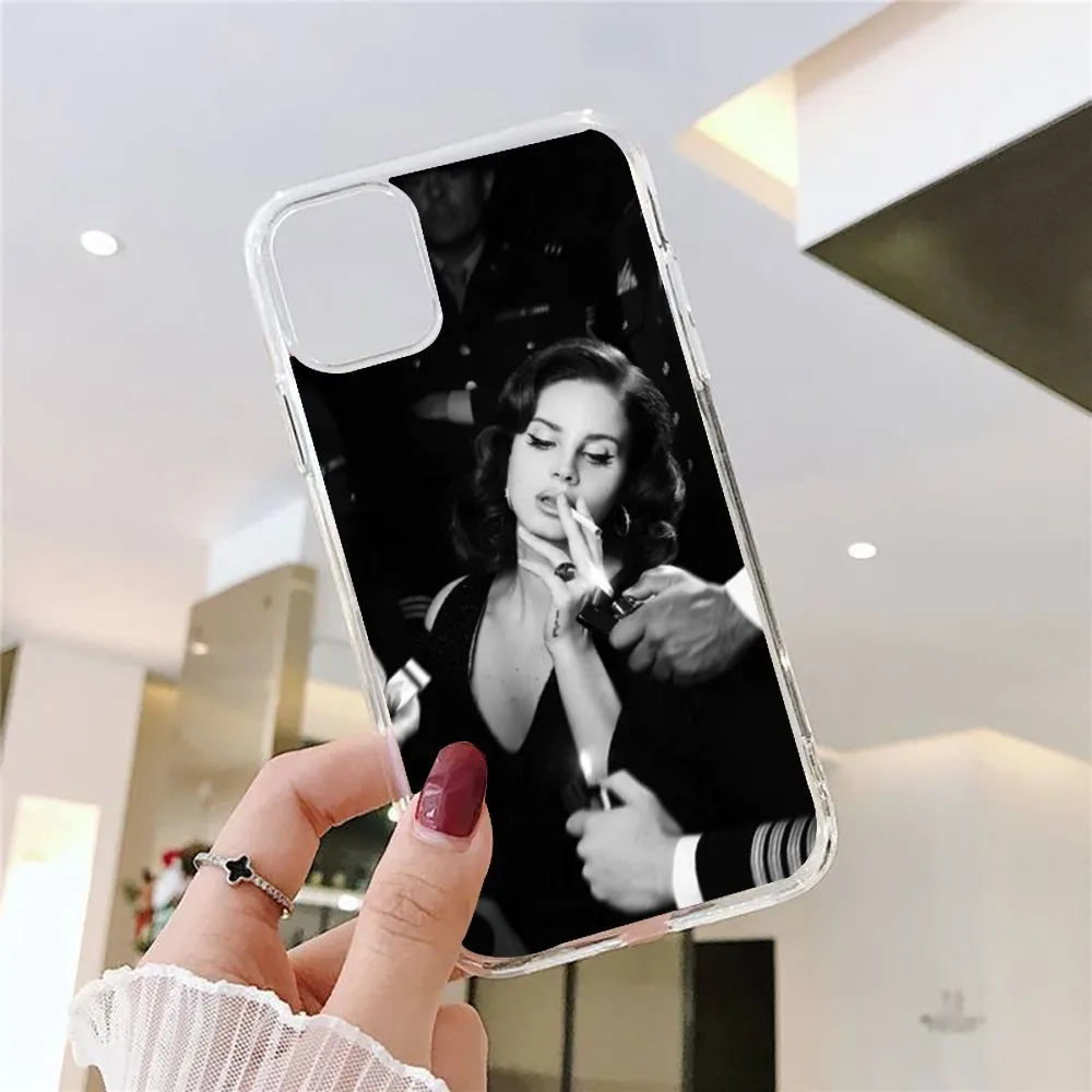 Lana Del Rey Singer Kraft Poster Phone Case For Iphone 15 11 13 14 Pro Max 7 8 Plus X Xr Xs Max Se2020 12mini Transparent Cover