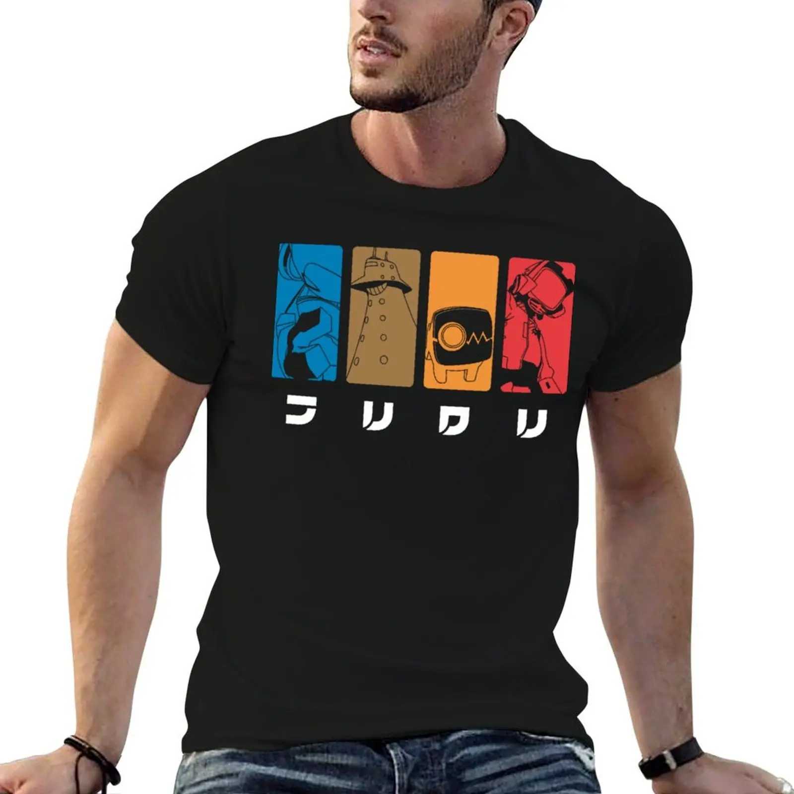 

FLCL T-Shirt t shirts for man cotton soft cotton t shirts man 100% men t shirt cotton 100% T-Shirt