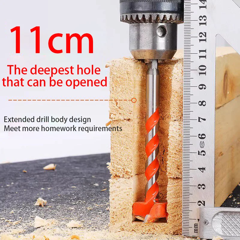 Woodworking drilling tool, drill bit, extended plastic wood panel door, wood drilling sleeve, hinge, flashlight drill, opening d