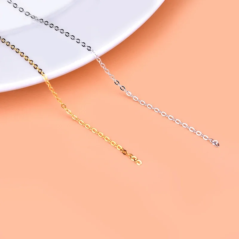 925 sterling silver semi-finished loose chain calendered cross chain handmade DIYbracelet necklace anklet accessories