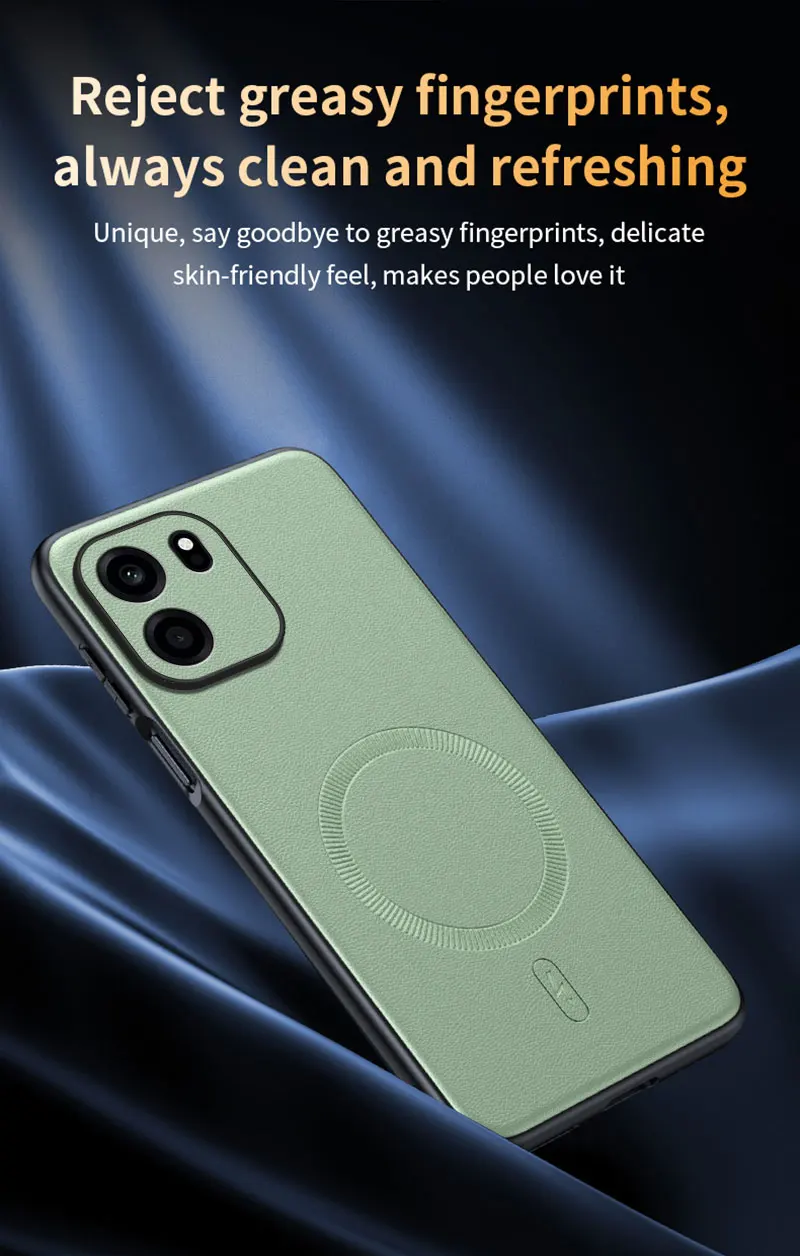 Für OnePlus Turbo 6V: Magnetische Lederhülle mit Schutzfunktion, Anti-Fingerabdruck, rutschfest, aus PC+TPU. – Detail 17