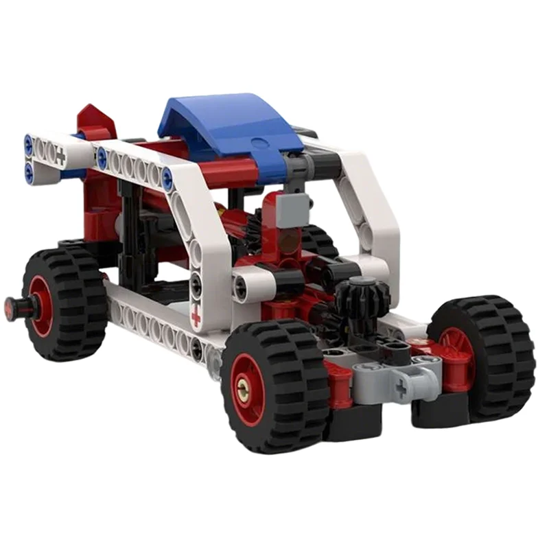 131 Piezas MOC, Bloques de Construcción Técnicos, Modelo de Hot Rod, Construcción Alternativa, Juguetes de Arquitectura, Regalo de Navidad, Idea Creativa, Educación