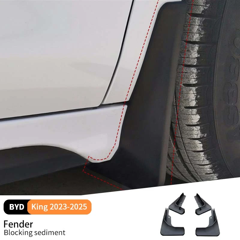 

4Pcs For Byd King 2022-2025 Car Fender Front Rear Wheel Mud Flaps Splash Guards Spoiler Car Fit Body Modification Accessories