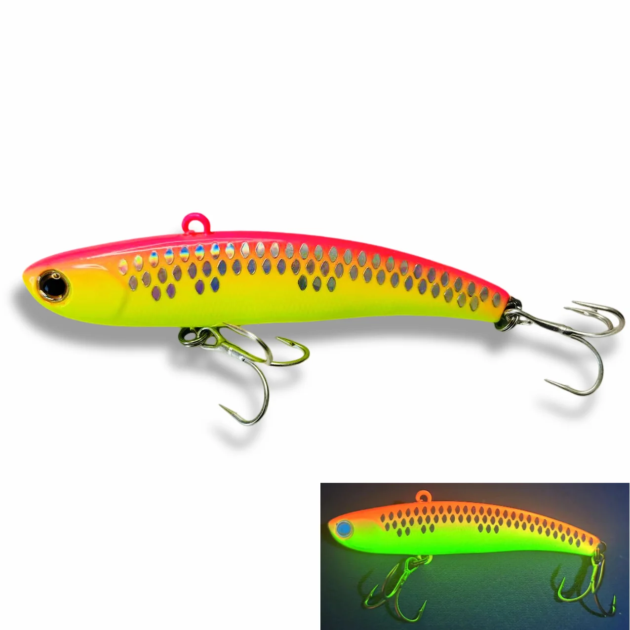 2024 Ice Fishing Lures Rattlin Vib lure 90mm 22/30g Rattin Wobblers for Zander Fishing Sinking Winter Wobbler Tsuyoki Vibe lure