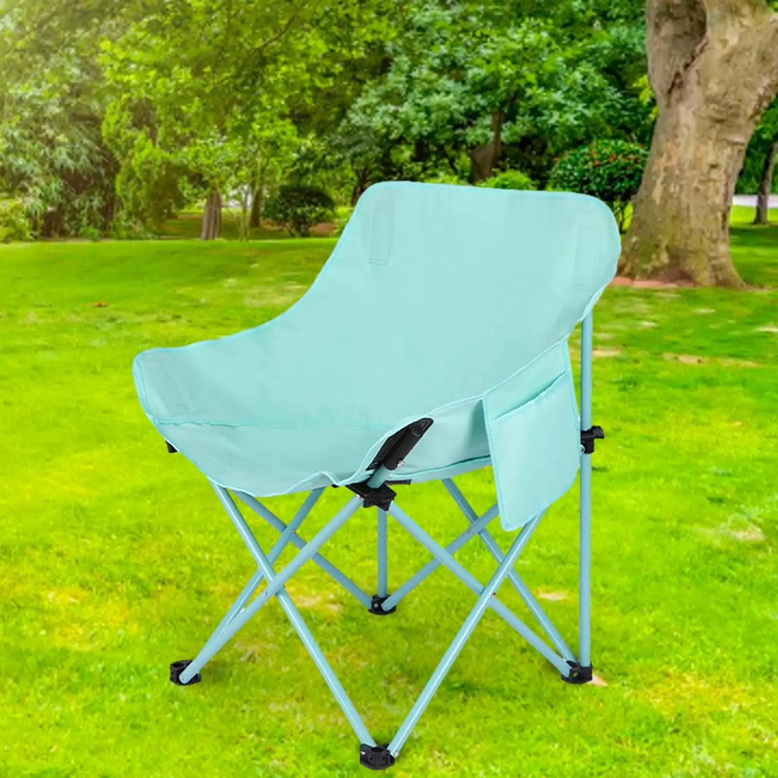 Folding Camping Chair Folded with Organizing Bag with Pocket Folding Chair for Fishing Hiking Sporting Events Picnics Backyard