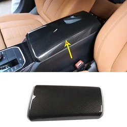 ABS 탄소 섬유 센터 콘솔 팔걸이 패널 커버 트림, BMW 3 4 시리즈 G20 G21 G22 M 스포츠 2019 2022 자동차 액세서리