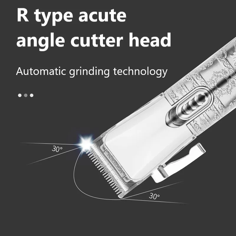 الأصلي المعادن مقبض الشعر المتقلب المهنية اللحية مقص الشعر للرجال قابلة للشحن الكهربائية قص الشعر اثنين سرعة قابل للتعديل