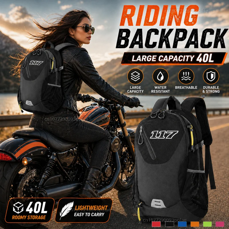 For Harley Softail Low Rider ST FXLRST FXRST Breakout Touring CVO 117 LRacing travel Men waterproof Backpack Bag Motorcycle Gift