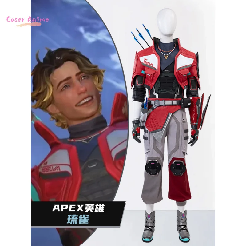 

Game Apex legends Luciano Sparrow cosplay costume Coat pants belt gloves necklace props shoes set men woman fantasy New uniform