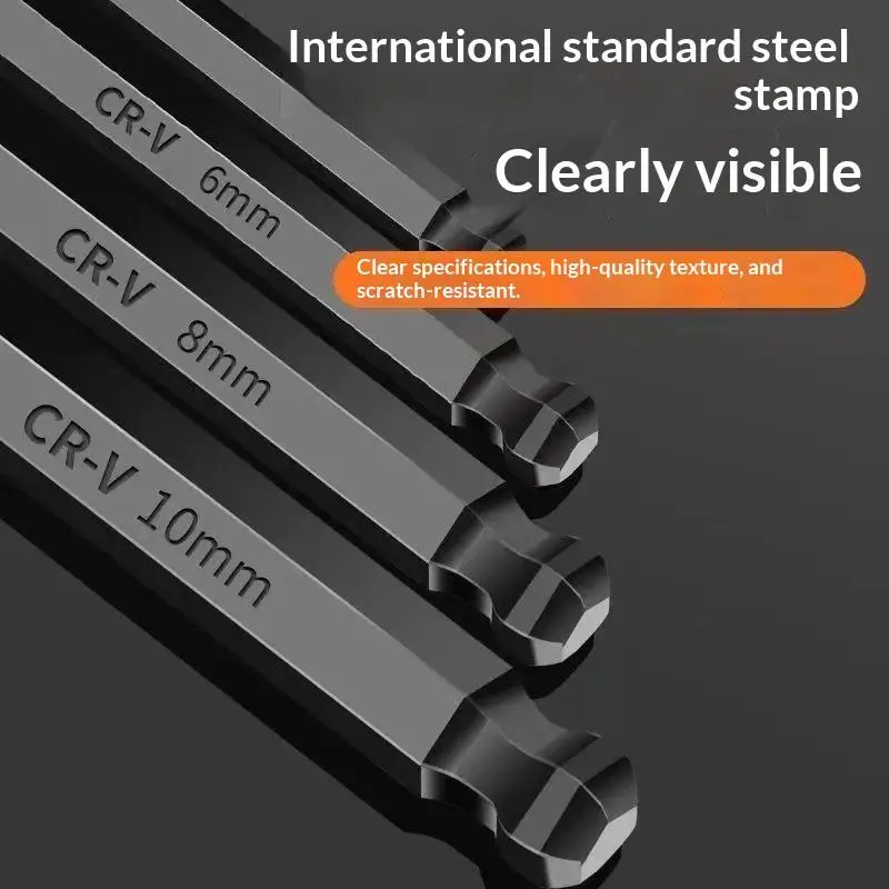 L Shaped Allen Key Set 7/9Pcs Durable Hex Wrench Kit Multi-use for Bicycle Repair Home Furniture Assembly