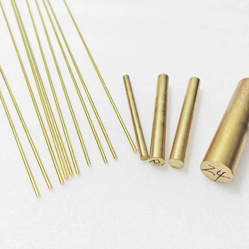 CNC旋盤用真ちゅう製丸棒,1mm, 1.2mm, 1.5mm, 2mm, 2.5mm, 3mm, 4mm, 5mm, 6mm 8mm、10mm、12mm、15mm、18mm〜35mm