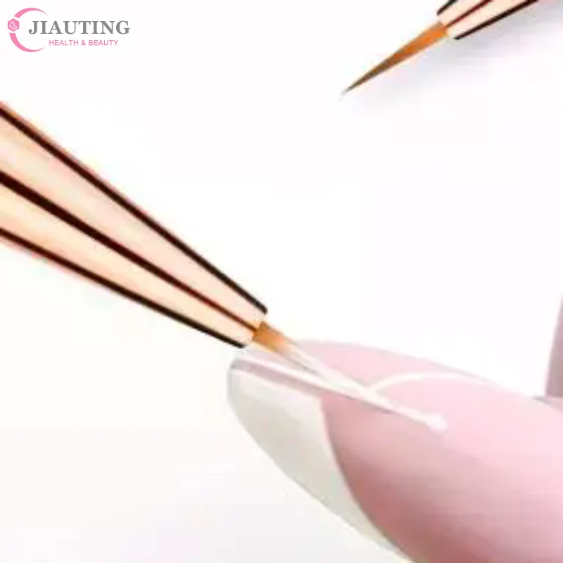 Lot de 5 pinceaux double-embout pour nail art, pinceaux fins pour détails, stylo de dessin pour ongles, décorations 3D pour nail art, manucure DIY à domicile