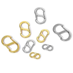 5Pcs Stainless Steel S-type Buckle Snap Hook Carabiner Spring Lobster Clasps Connectors Jewelry Making Supplies DIY Findings