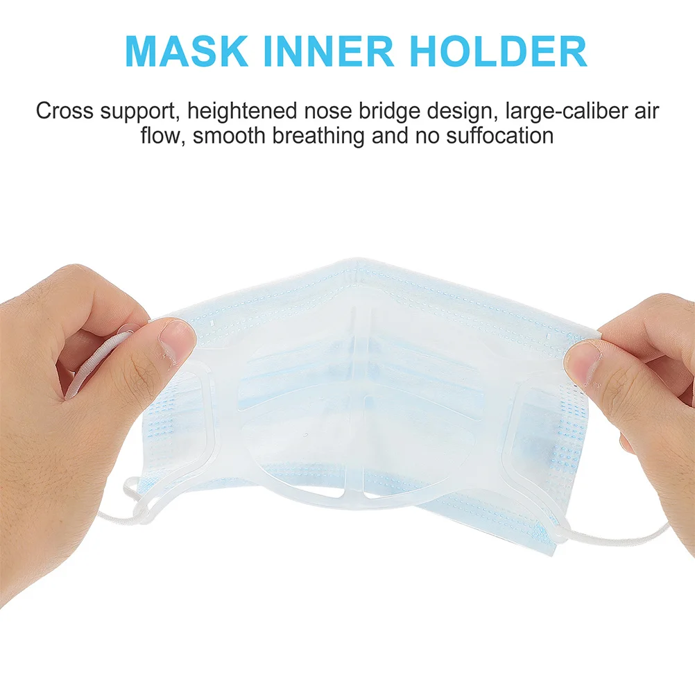 5Pcs Silicone Mask Inner Bracket Breathable Support Frame 3D Mask Holder Reusable Cool Comfortable Airflow Insert