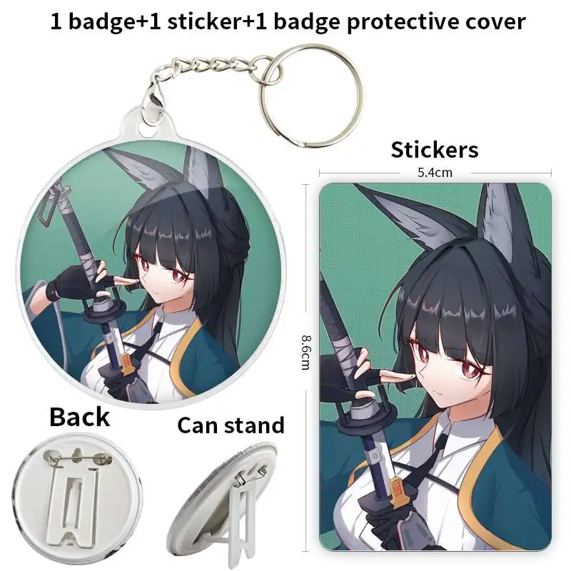 Hoshimi Miyabi Anime Character Game Soft Button Badge Brooch anchor Peripherals Pin School bag Metalinsignias personalizables