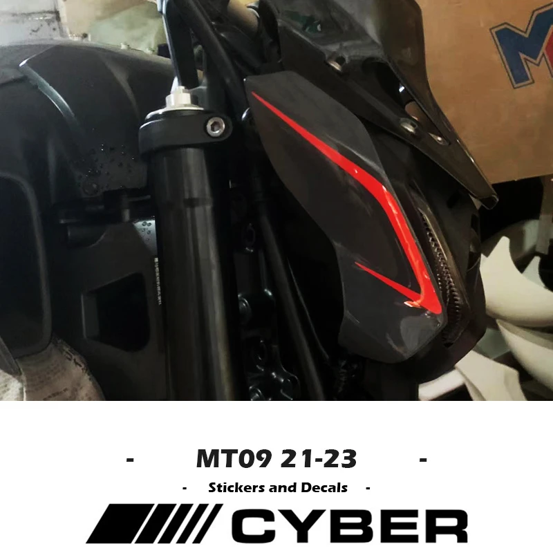 

MT09 21 22 23 24 Fairing Shell Front Head Shell Sticker Decal Line New Motorcycle Stickers For Yamaha MT-09 MT09SP 2021-2024