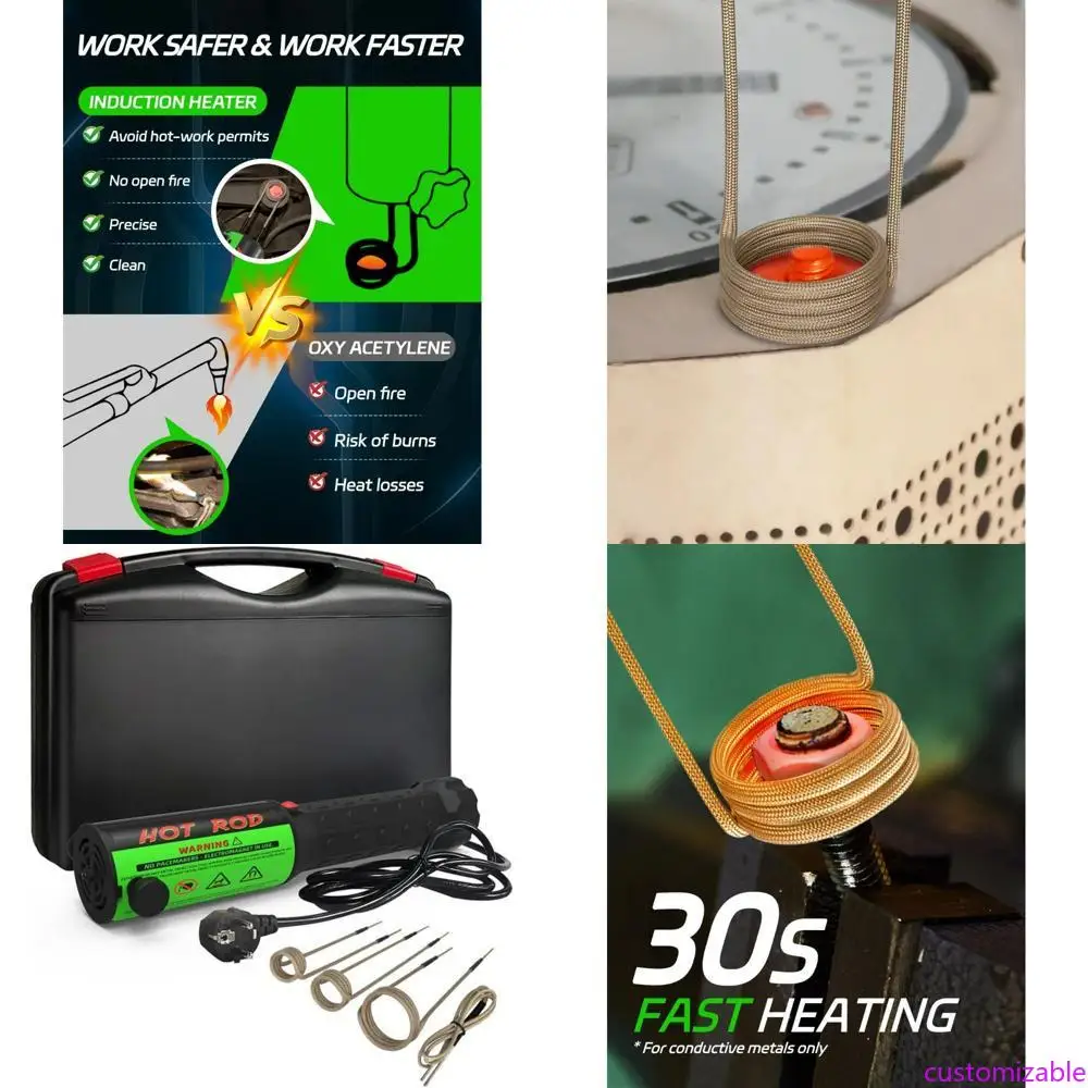 

Комплект магнитного индукционного нагревателя 1100 Вт, 110 В с 4 катушками для удаления ржавых винтов