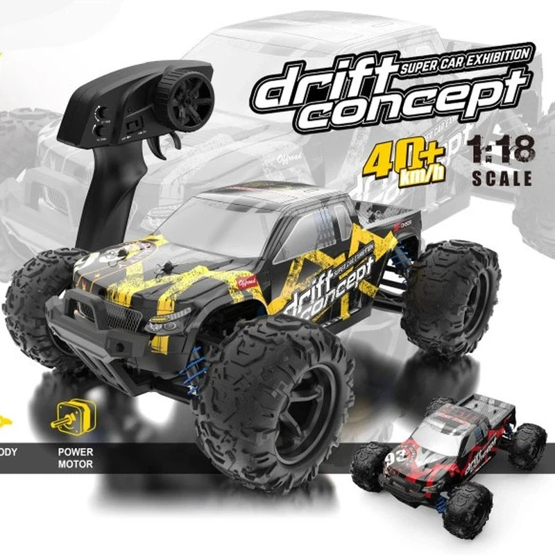 Rc Car Four Wheel Drive Remote Control High Speed 1 18 Scale Over 40 Km Per Hour Off Road Racing Vehicle For Adult Outdoor Hobby
