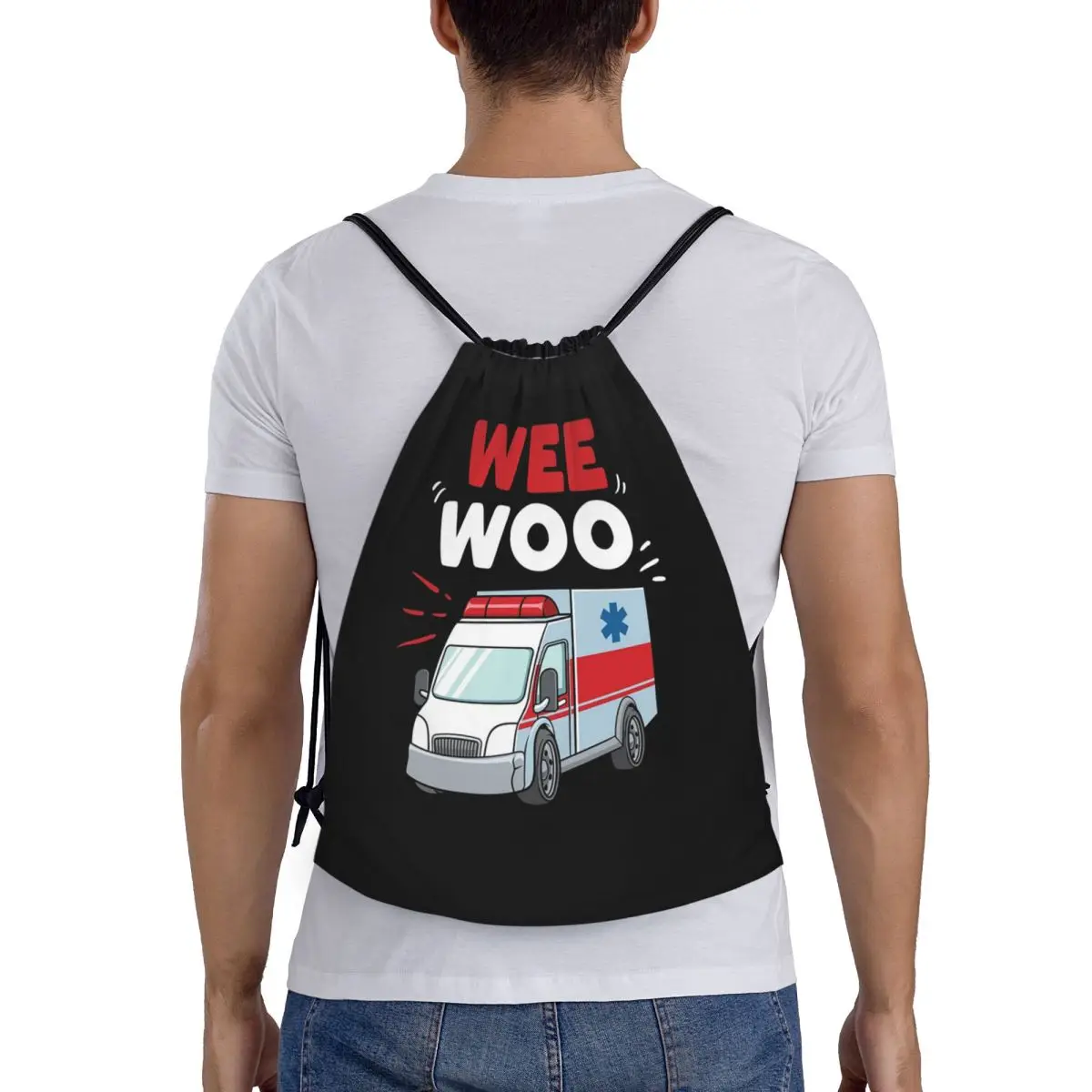 

Wee Woo скорая помощь фельдшер неотложная медицина подарочные рюкзаки портативный комплект на шнурке карманная спортивная сумка сумки для книг для путешествий