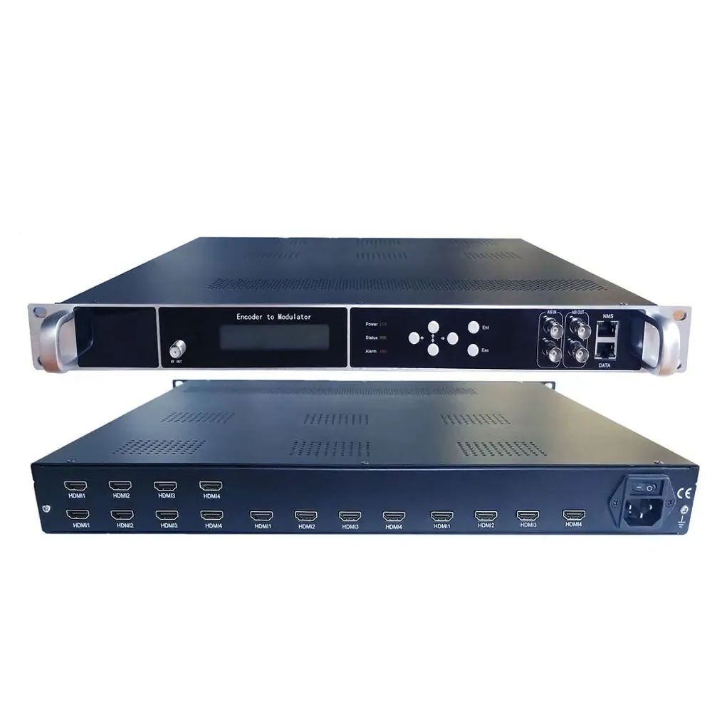 16-channel HD encoder modulator HDMI to RF DVB-T DVB-C ATSC ISDBT IP ASI input TV system front-end equipment HDMI to ip