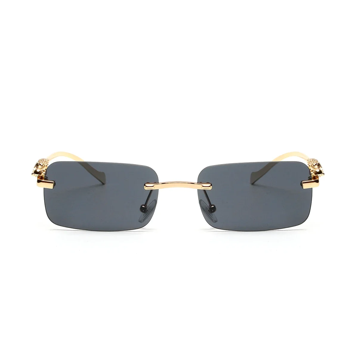 Rimless Sunglasses UV400 Fashion Square Metal Glasses For Men Women Designer Brand Sun Glasses Shades For Outdoor UV400 Eyewear - view 2