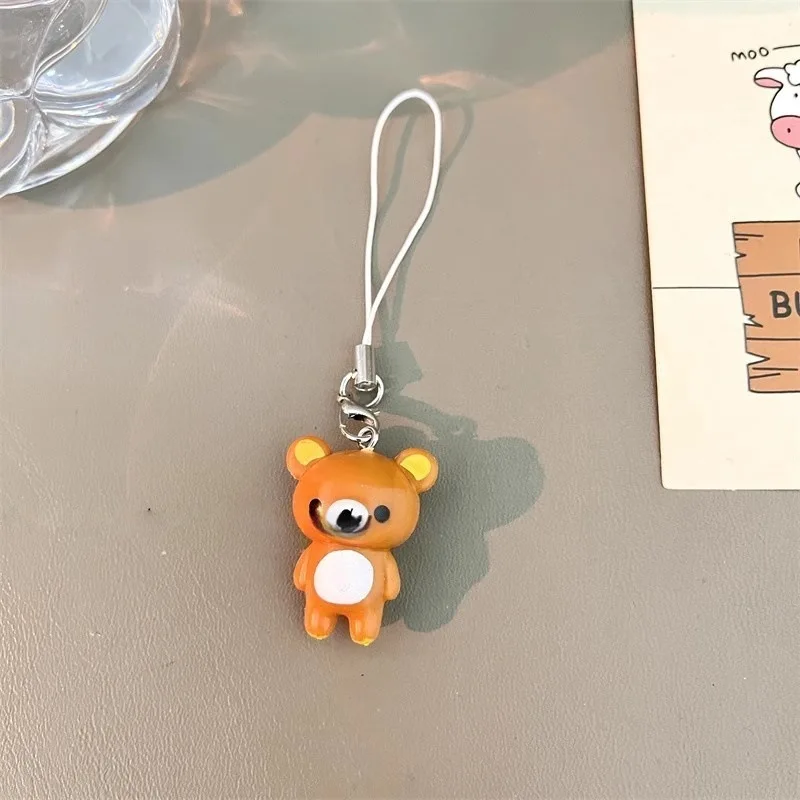 Kawaii Rilakkuma عروسة كارتون سماعة حقيبة الديكور أنيمي البضائع حزام الهاتف سيارة المفاتيح هدية عيد ميلاد للفتيات #3