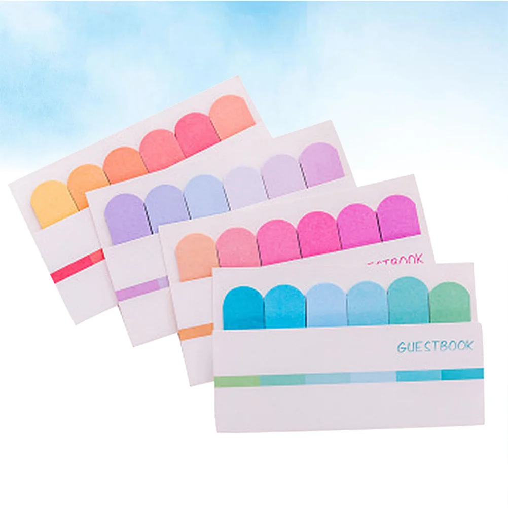 8pcs Gradient Smooth Writing Memo Pads For Office School Home Organization Plan Notes Mini Note Sticker