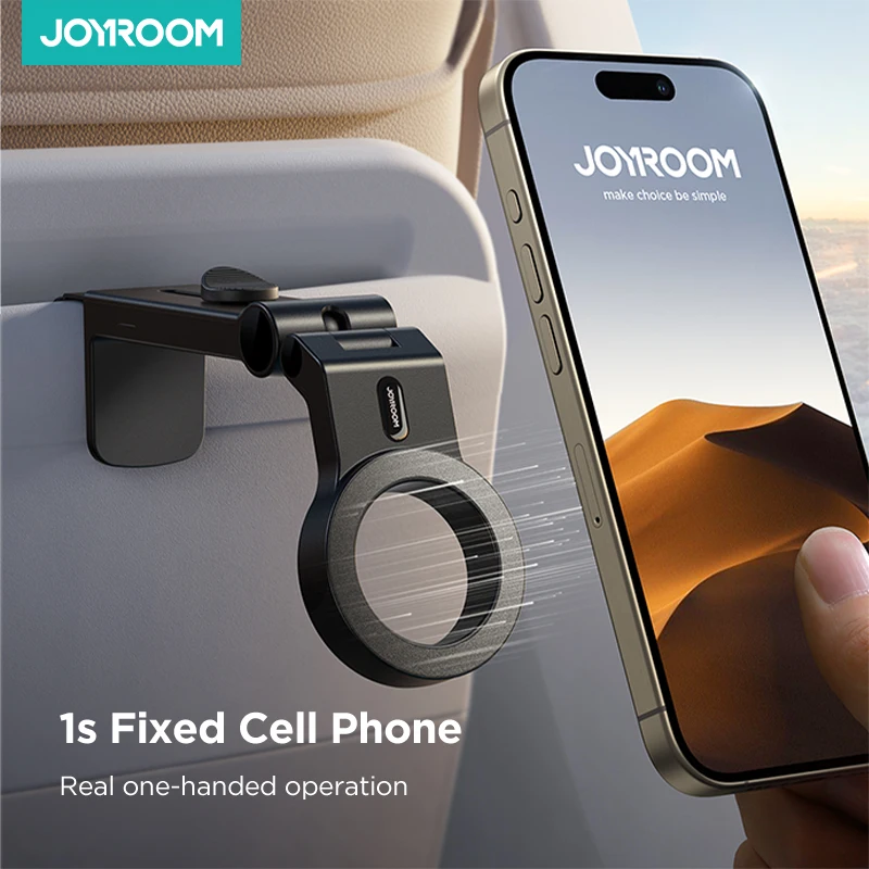 

Joyroom Magnetic Airplane Phone Holder for iPhone 15 Pro Max Travel Essentials Flexible Rotation Hands-Free Airplane Phone Mount