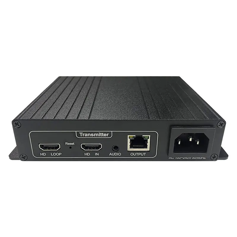 KVM Video Extender AMS-HE120K with Transmitter&Receiver Support 4K 120M RJ45 Ethernet CAT5E/6 Fiber for PC TV