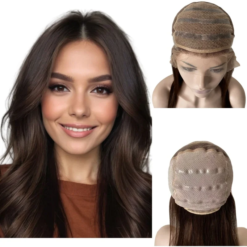 

Волосы Реми, 16 дюймов # Медицинский парик для женщин с шелковым верхом 5x5 и полным кружевным основанием, 2 цвета