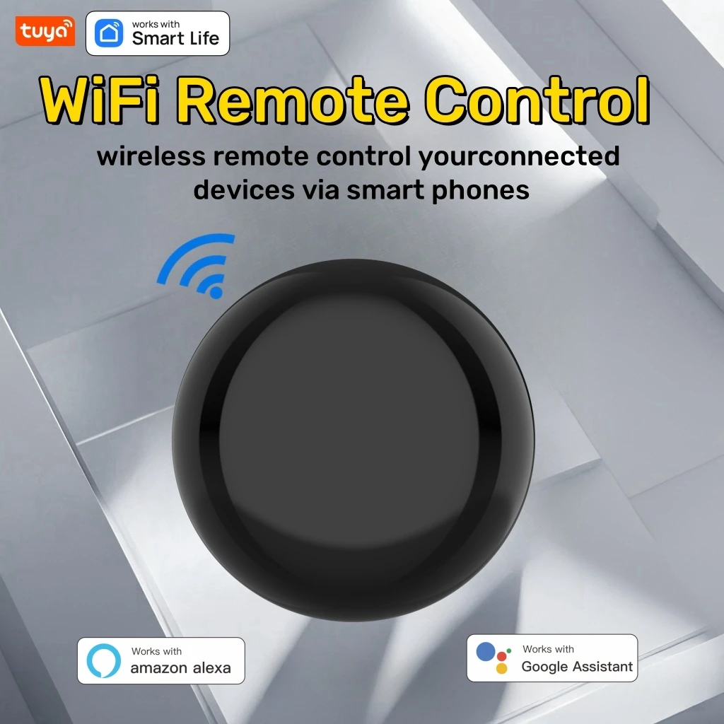 Tuya Wi-Fi Universal Remote Control, Remote Control, Voice Control, Compatible with Alexa and Google Home, Ideal for Smart Homes