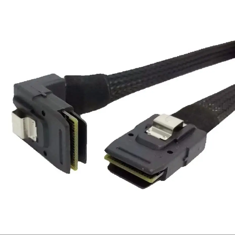 90 Degree Right Left Down Angle L Type SATA Cable Mini SAS Cable Mini SAS 36P To 36 Pin SFF-8087 To SFF8087 HD Data Cable 0.5M