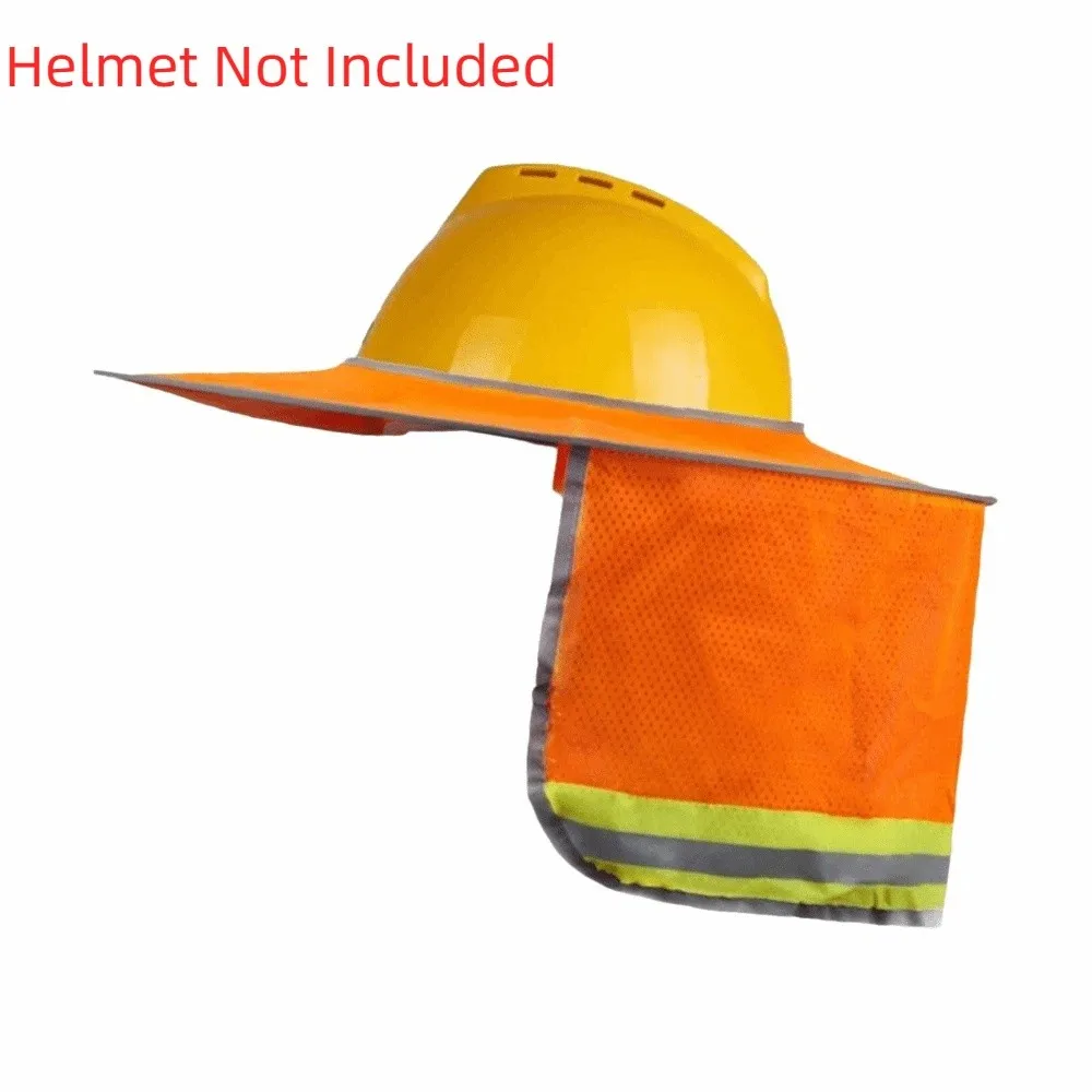 

UV Protection Safety Helmet Curtain Reflective Wide Brim Reflective Neck Protector Breathable Portable Sunscreen Neck Cover