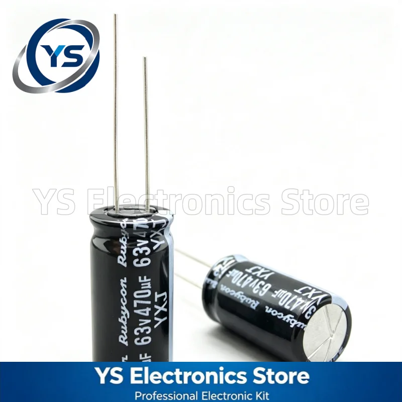 Rubycon YXJ Series 63V470UF 12.5x25mm 63YXJ470M12.5X25 470UF63V 63V 470UF Electrolytic Capacitor New Original Capacitors 20%