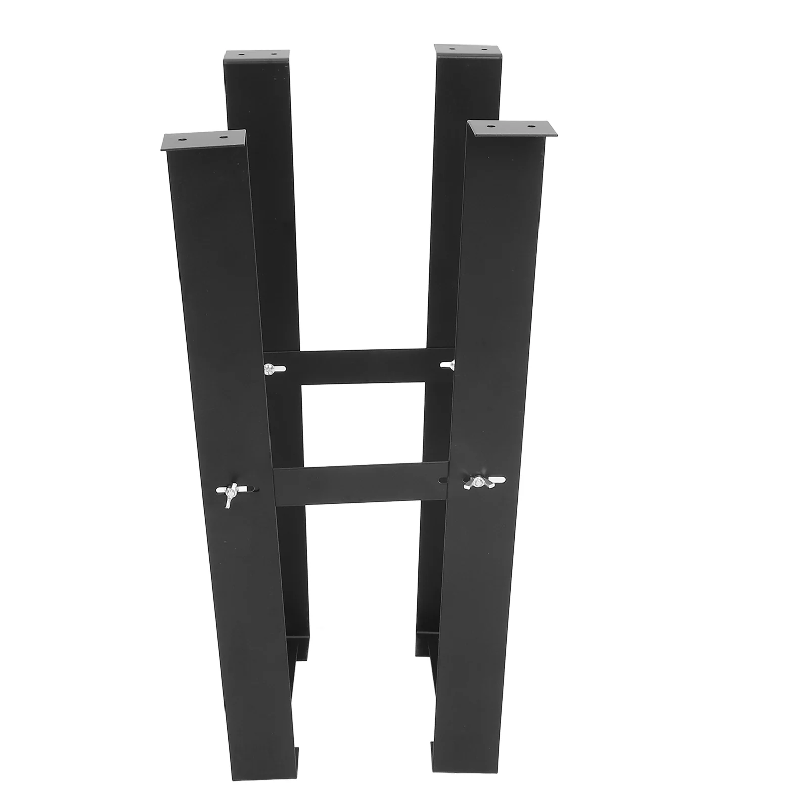 

Black Computer Hanging Rack Strong Bearing Weight Height Width Adjustable PC Mount Under Desk Bracket Desktop Case Carrier Solid