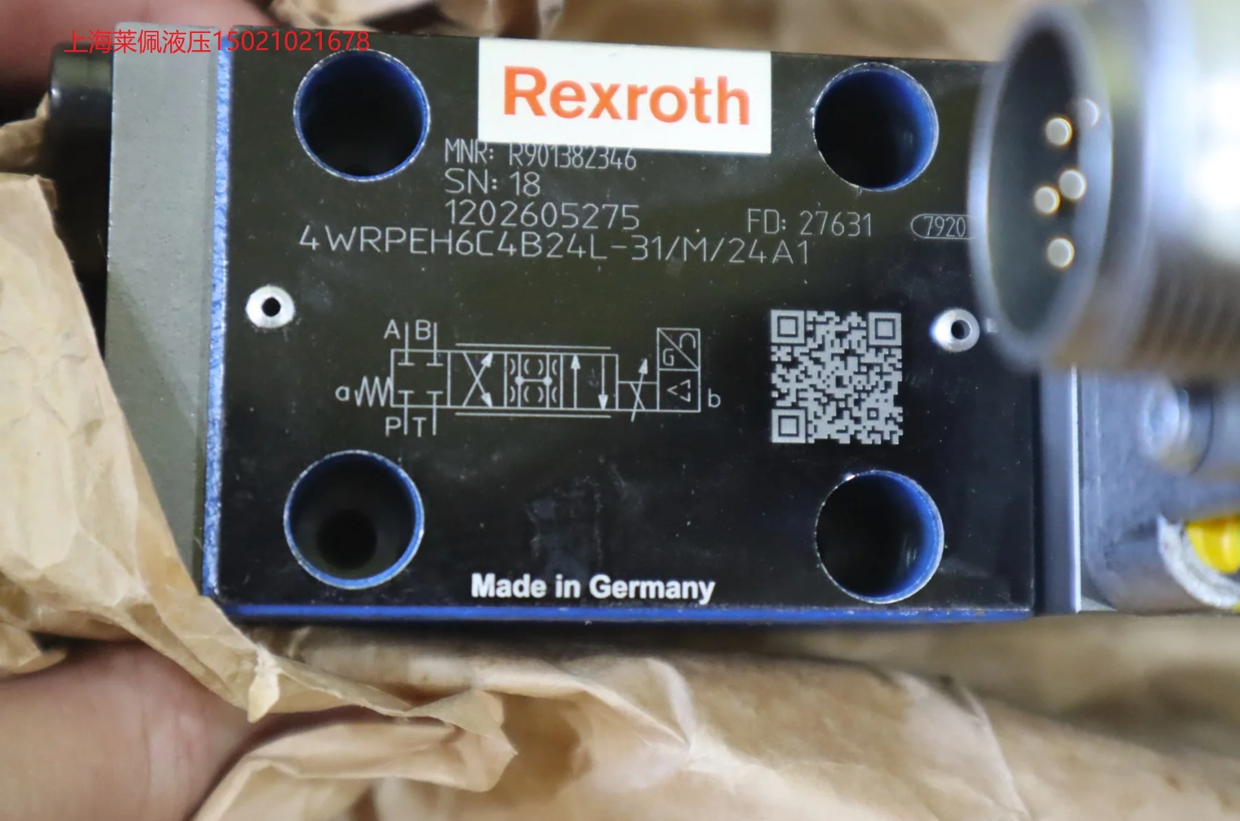 R901382346 4WRPEH6C4B24L-30/M/24A1 German Rexroth REXROTH Servo Valve