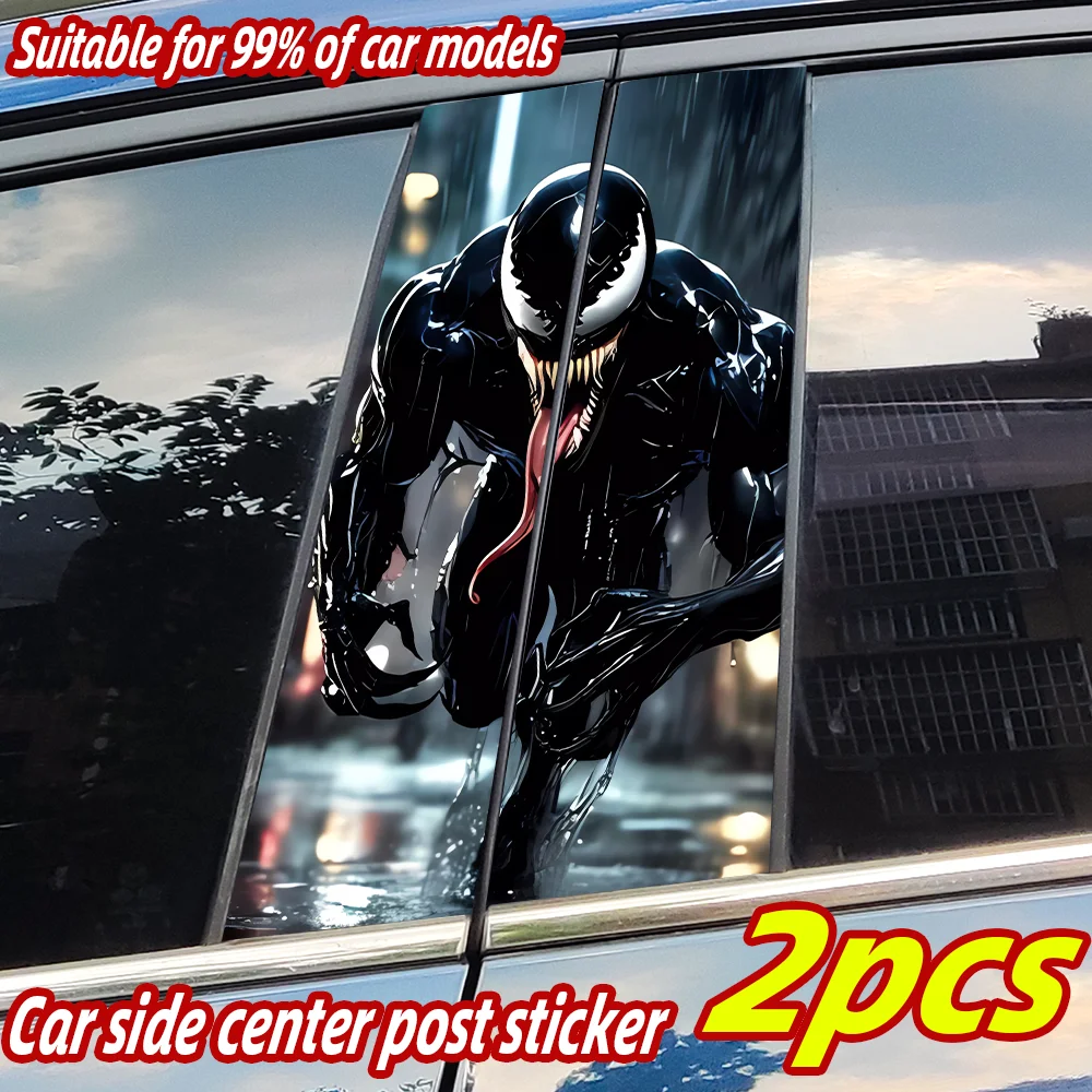 Car Stickers Venom Auto B Pillar Waterproof Funny Decoration Cover Scratches Sunscreen Car Doors Pillar Vinyl Decals Accessories