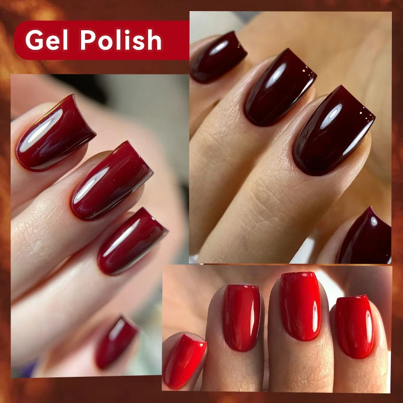 UR SUGAR 6 pièces/ensemble 7ML Gel bricolage vernis à ongles rouge marron Semi Permanent tremper UV LED Gel vernis Nail Art Design manucure Kit