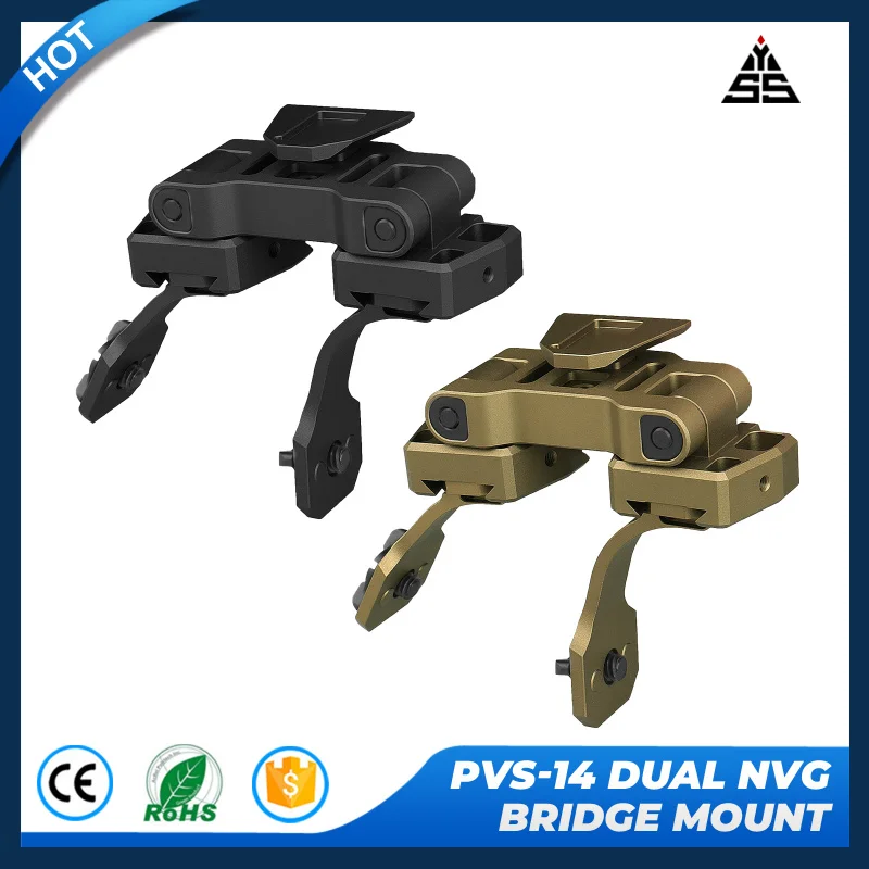 

YSS Integrated Components Night Vision Helmet Mount Dual PVS-14 Mounting System for Tactical Night Vision & Outdoor Gear