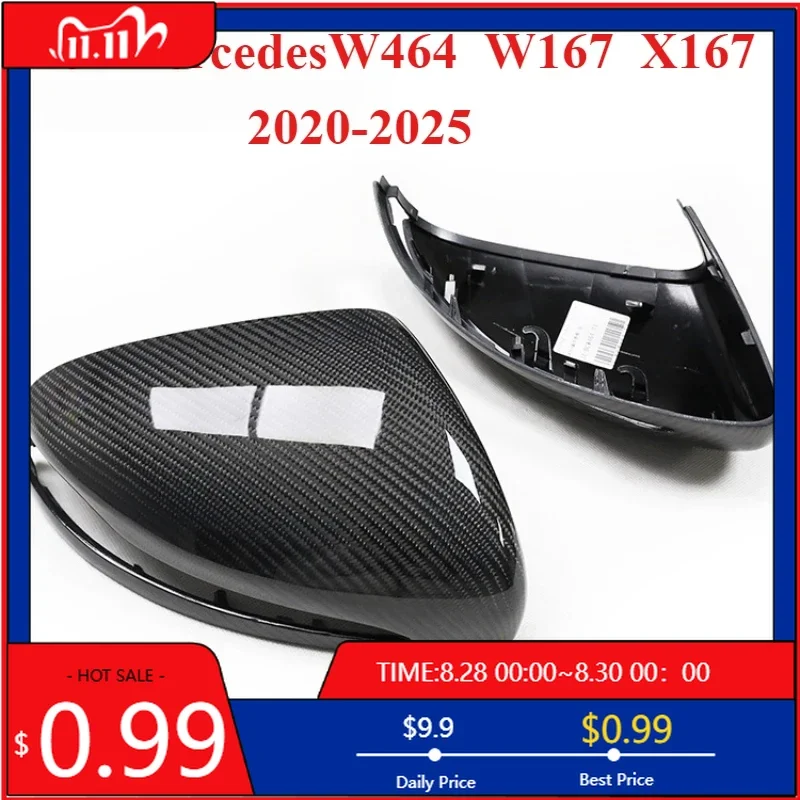

Interior Stickers Rearview mirror cover for Mercedes-Benz W167 GLE X167 GLS C292 GLE coupe W464 G63 2019-2024 Carbon fiber shell