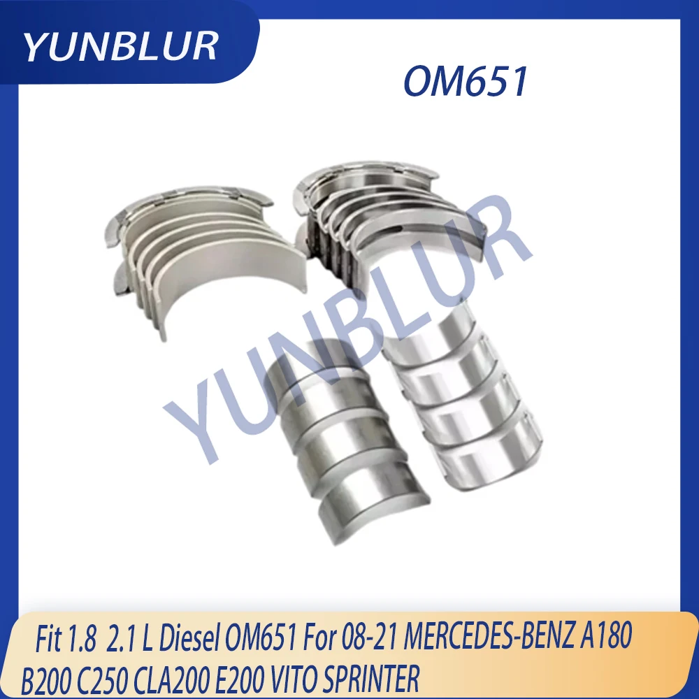 STD 0.25 Main & Con-rod Bearing Kit Fit 1.8 2.1 2.2 L Diesel OM651 For 08-21 MERCEDES-BENZ A180 B200 C250 CLA200 E200 SPRINTER