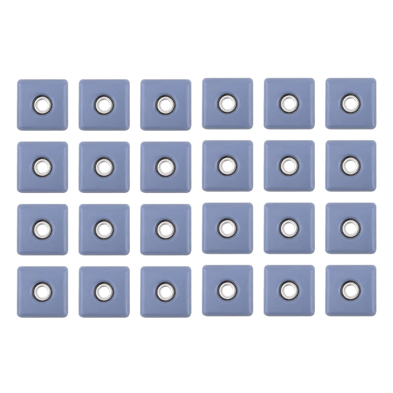 A04I 24Pcs Furniture Sliders 30mm Furniture Leg Protectors with Screws Square Chair Leg Protectors Furniture Glide Pads