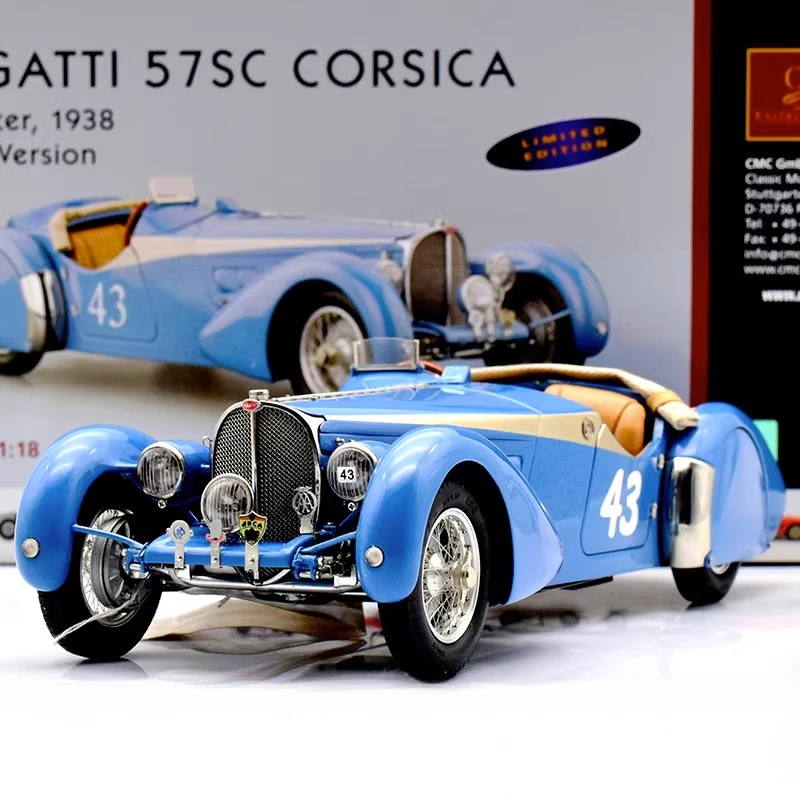 CMC 1:18 57SC Corsica #43 Alloy Fully Open Simulation Limited Edition Alloy Metal Static Car Model Toy Gift