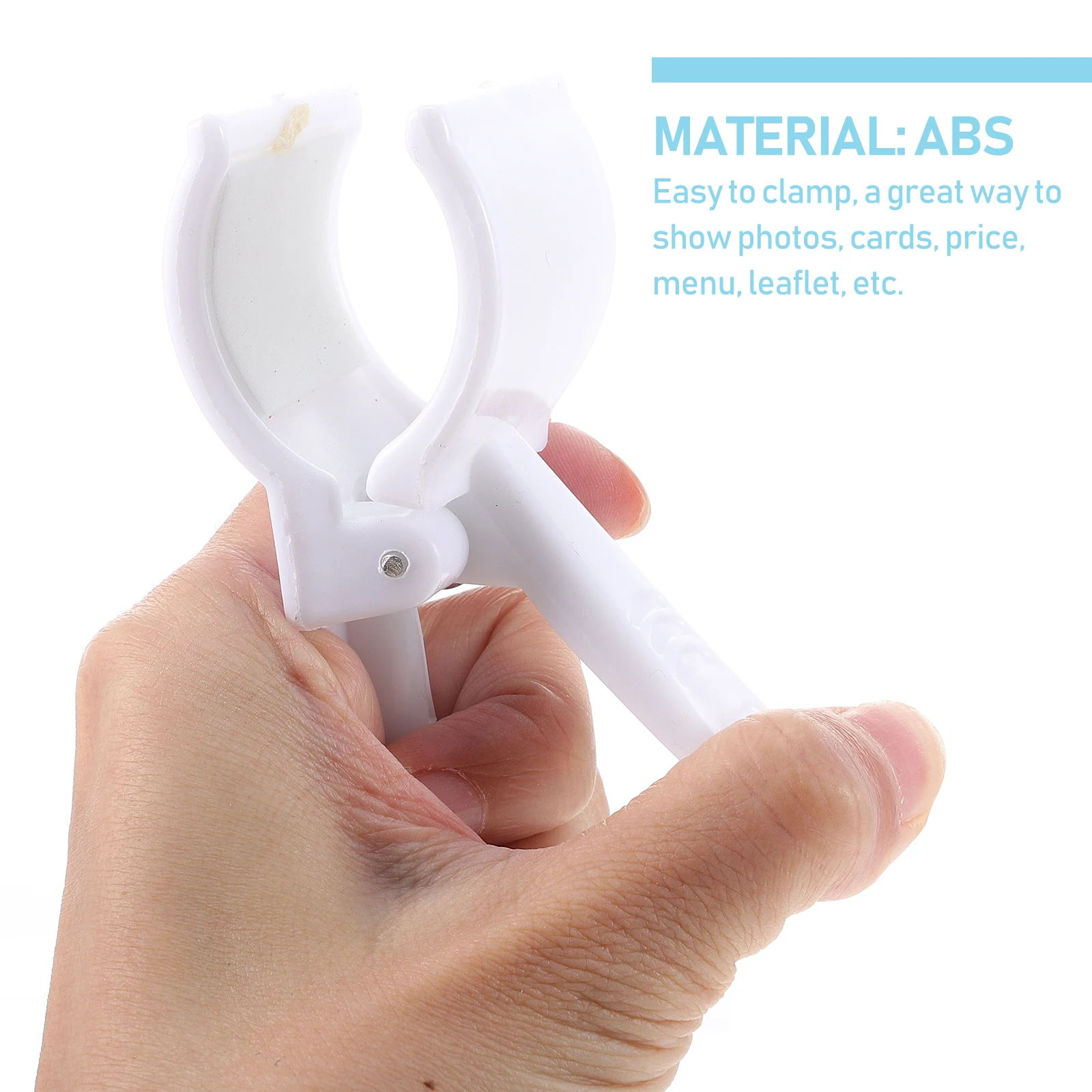 

9pcs Rotatable Price Tag Holders Sturdy Plastic Label Holder Clamps Double Clip Design For Menu Display Business