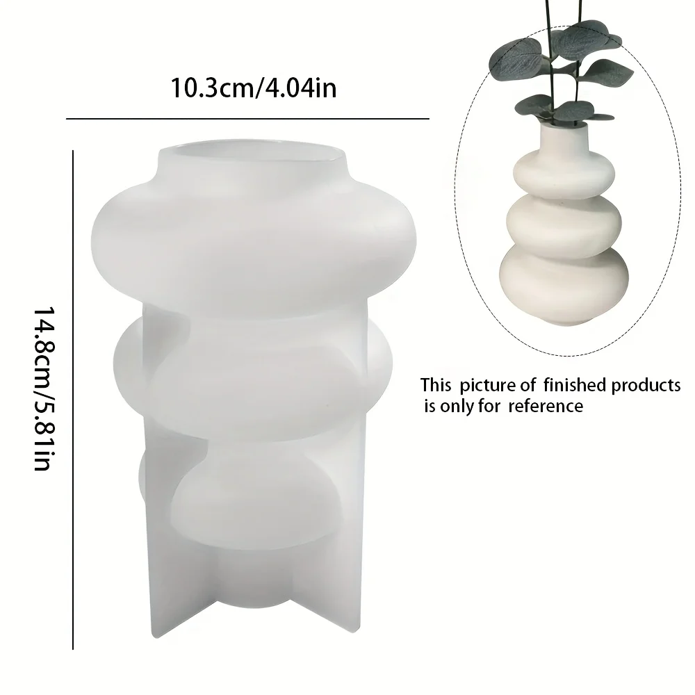Nordische Spiral-Silikonform, DIY Gips-Harz-Vase, Heim-Kunstdekoration – Detail 3