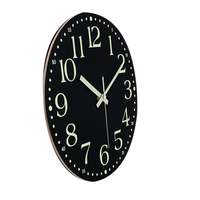 ABMH-3X Luminous Wall Cloc,12 Inch Silent Non-Ticking Battery Operated Clock, Lighted Wall Clock Decoration For Bedroom