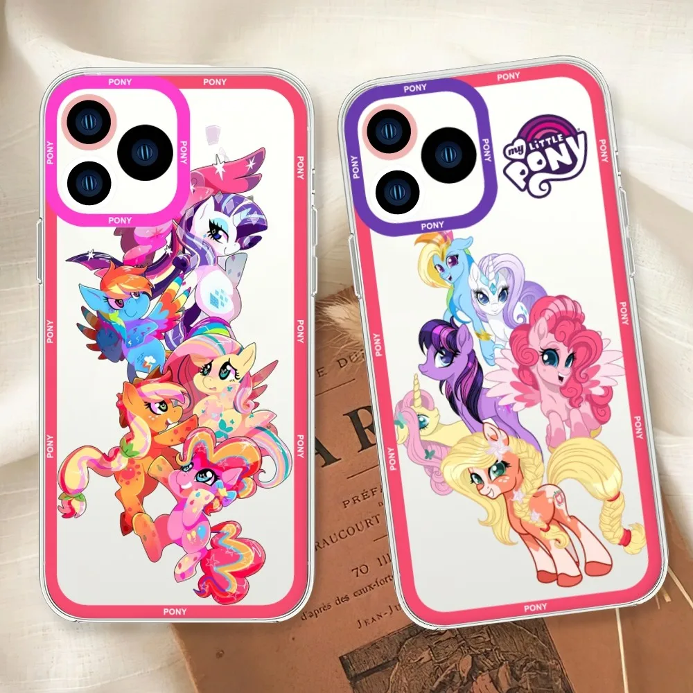 Cartoon My P-Ponys L-Little Phone Case For Samsung S20 S21 S22 S23 Fe Lite Plus Ultra Transparent Border Shell