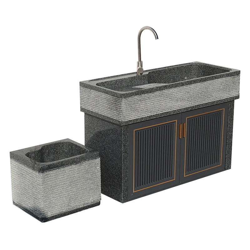 

Outdoor Courtyard Garden Marble Sink Balcony Stone Pool Outdoor Villa Home Whole Stone Laundry Pool