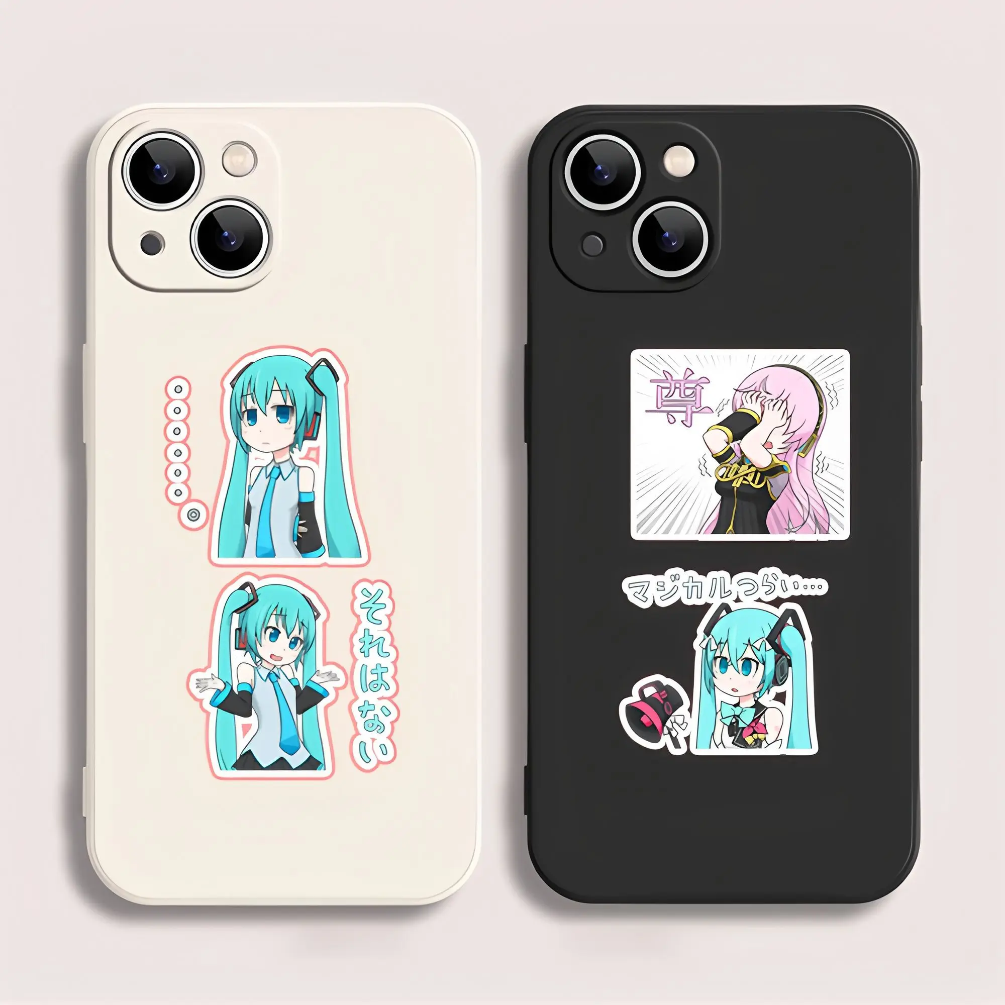 40Pcs/set 2025 New Anime Hatsune Miku kawaii expression Figure Waterproof sticker model toys DIY Hand account stickers Gifts