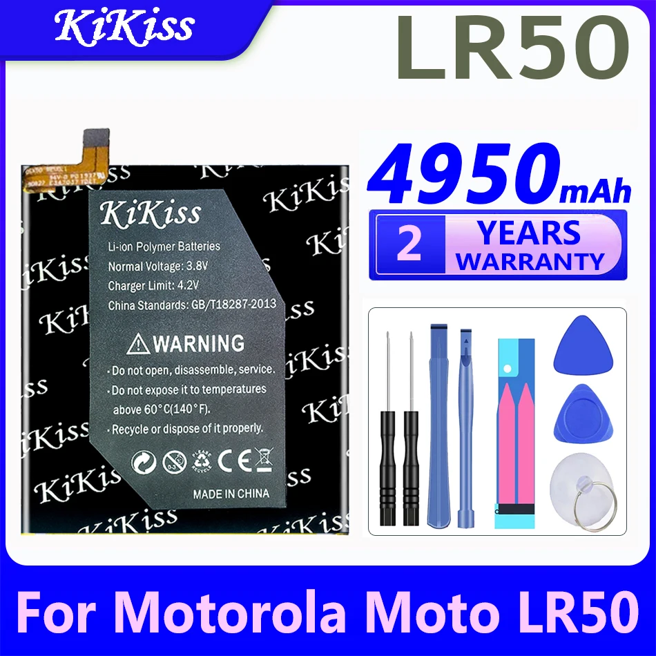 KiKiss 4950mAh Battery LR50 LR 50 Battery For Motorola MOTO Edge XT2063-3 Replacement Batteries